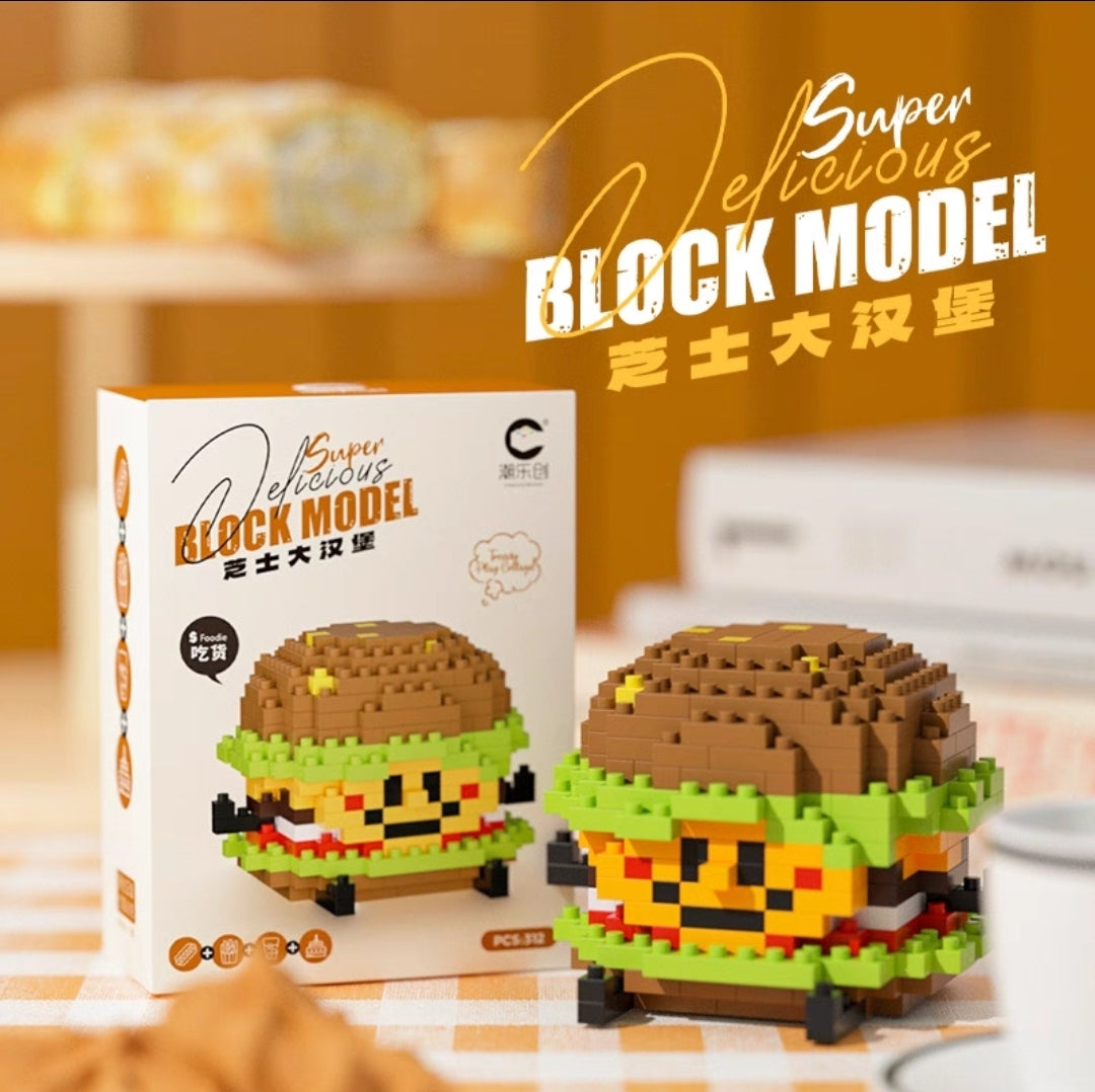 Mini block collectible Fun Food toy playset