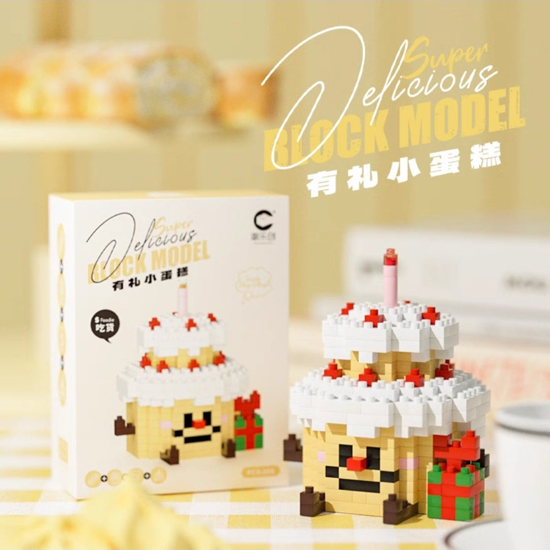 Food-themed mini block toy collectible building set