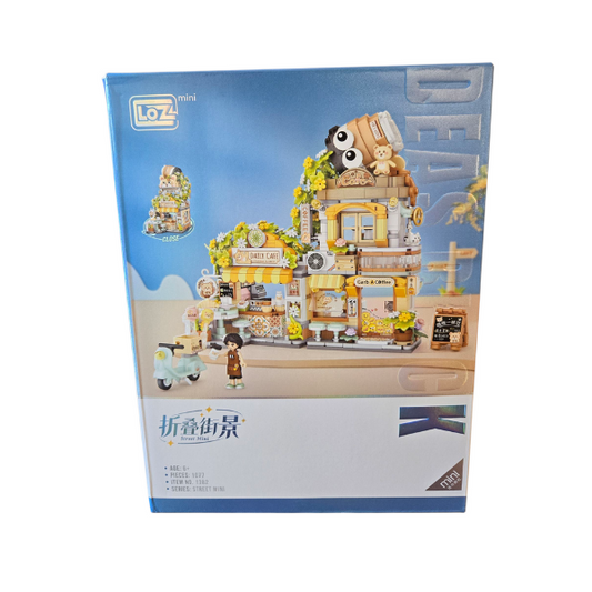 Little Bear Coffee Shop building block collectible toy set