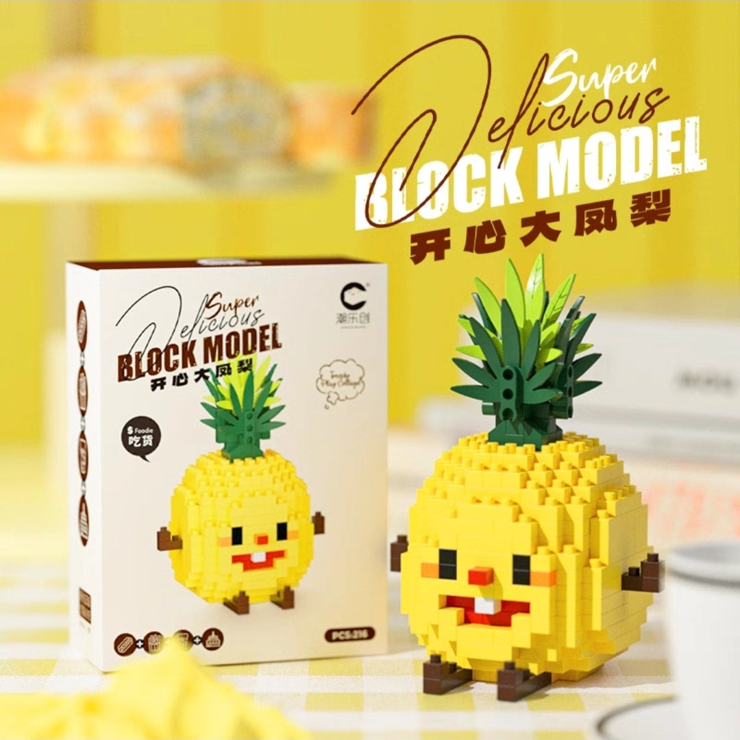 Fun Food themed block collectible mini toy set