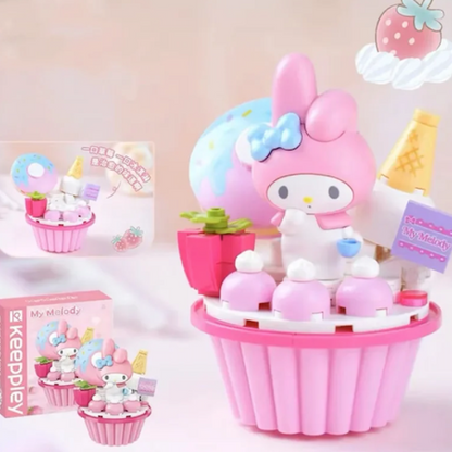 Cute My Melody ice cream toy block collectible set