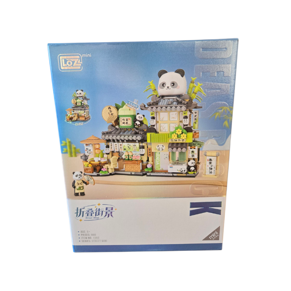 Panda Tea House building block collectible toy set