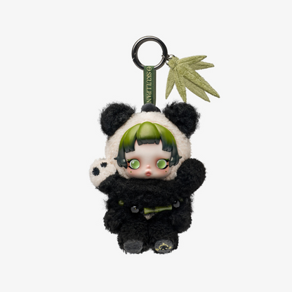 SKULLPANDA Lazy Panda plush doll pendant keychain